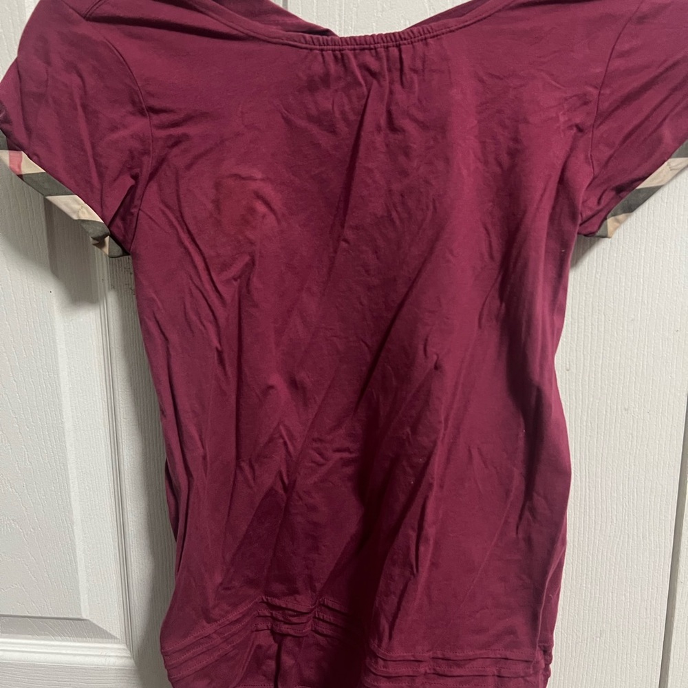 Kids Garnet Pink Burberry Shirt